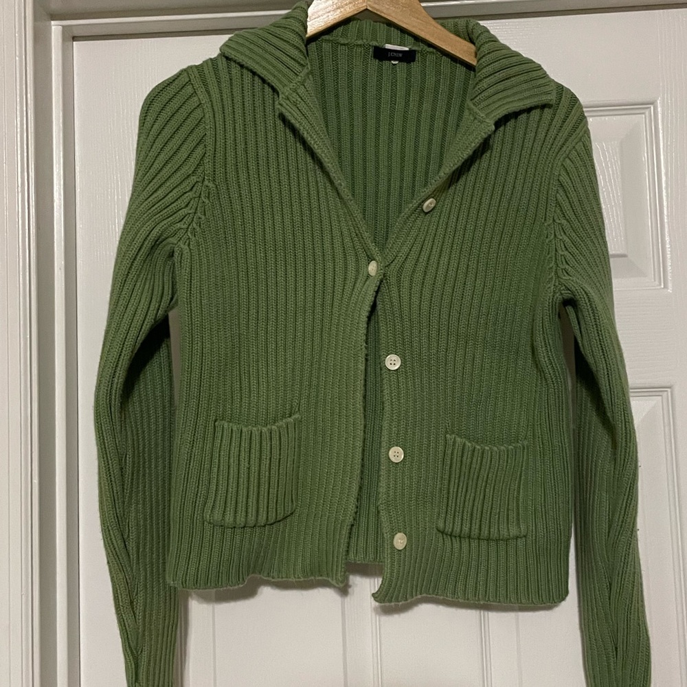J. Crew Ribbed Collared Cardigan
